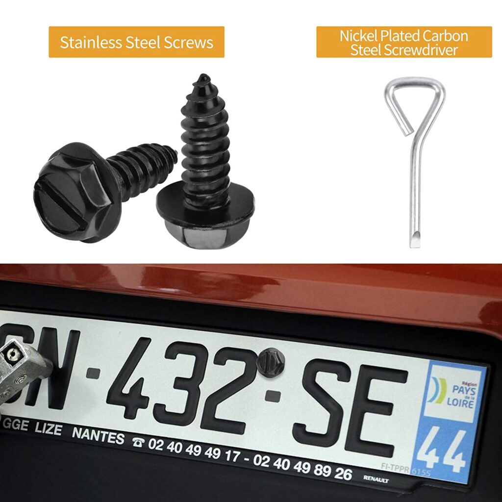 License Plate Screws and Caps 